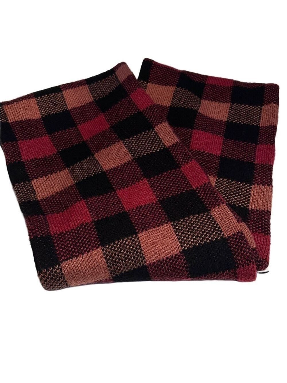 Vera Bradley Fleece Lined Red and Black Checkered Scarf
